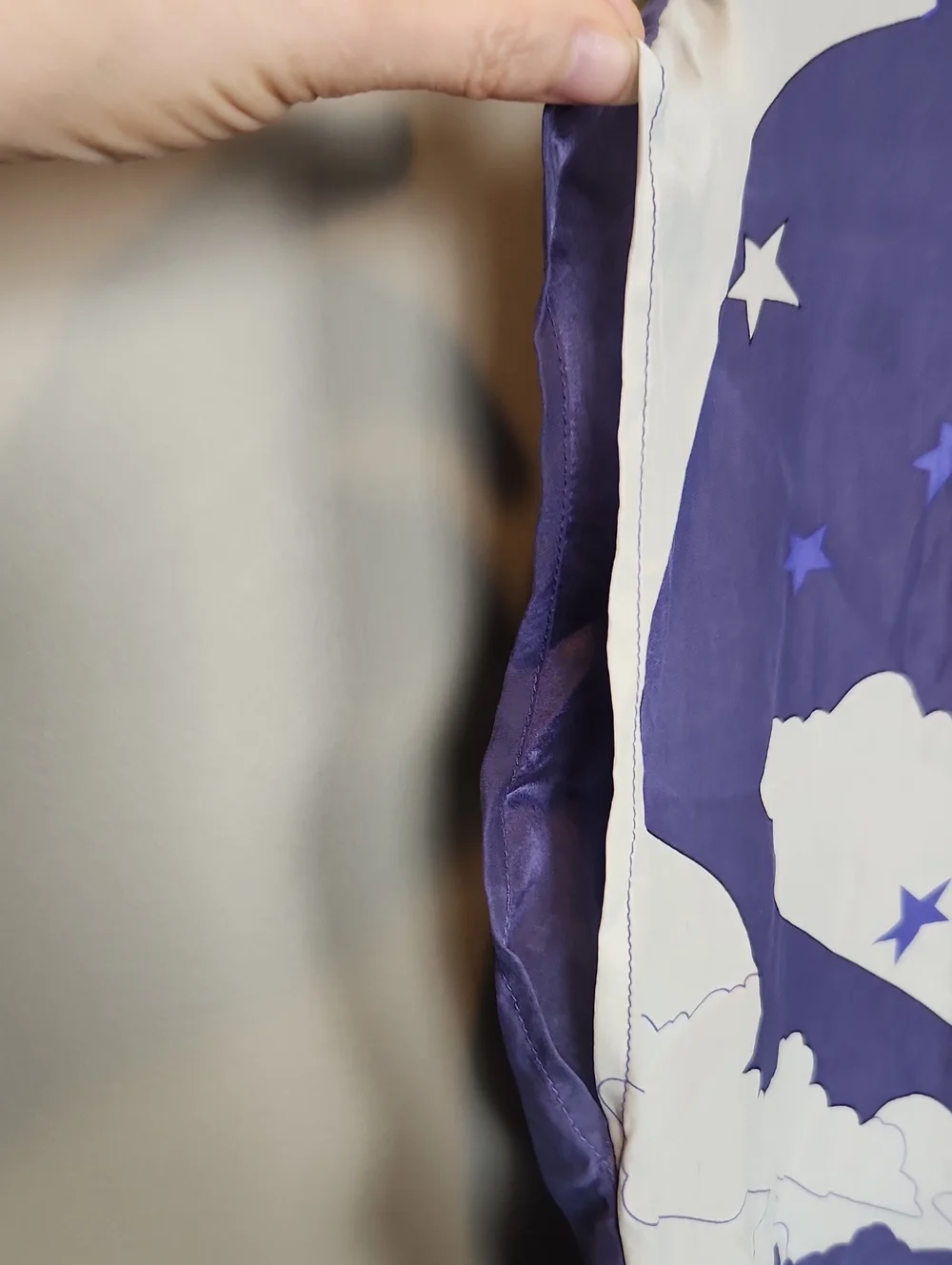Cabi Stargazer Purple Blue 100% Silk Top Size Small